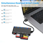 Rocketek CR7 Đầu đọc thẻ đa năng USB3.0 CF / XD / MS / SD / TF 7 trong 1, USB3.0
