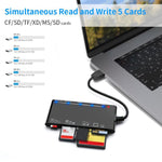 Rocketek CR7 Đầu đọc thẻ đa năng USB3.0 CF / XD / MS / SD / TF 7 trong 1, USB3.0