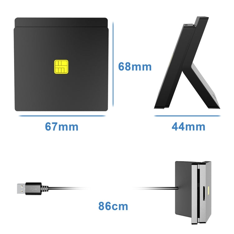 Rocketek CR319 Đầu đọc thẻ thông minh USB 2.0 Smart Card / SIM 2 trong 1