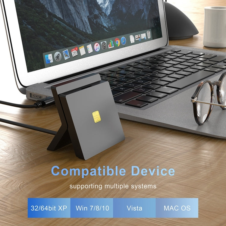 Rocketek CR319 Đầu đọc thẻ thông minh USB 2.0 Smart Card / SIM 2 trong 1