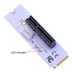 Bộ chuyển đổi khe cắm khai thác card đồ họa NGFF M.2 Key M sang PCI-E 1X / 4X / 8X / 16X với LED & cáp nguồn 4 chân, VER003 kèm cáp nguồn 4 chân
