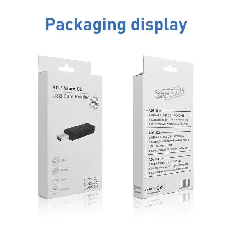 Đầu đọc thẻ đa năng ADS-208 8 chân + USB + Micro USB