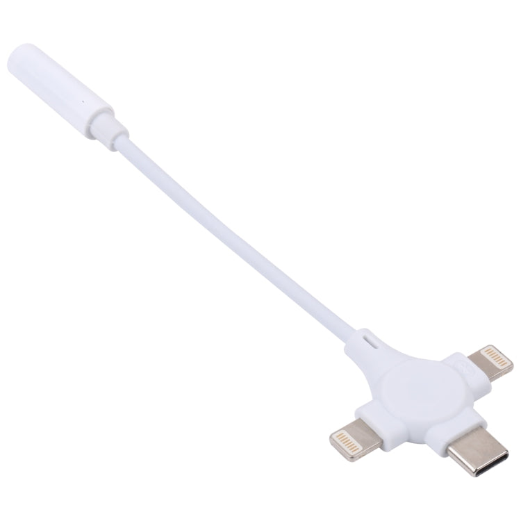 Cáp chuyển đổi âm thanh kỹ thuật số 2 đầu đực 8 Pin + USB-C/Type-C sang 3.5mm đầu cái
