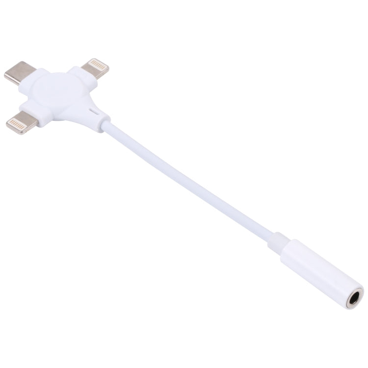 Cáp chuyển đổi âm thanh kỹ thuật số 2 đầu đực 8 Pin + USB-C/Type-C sang 3.5mm đầu cái