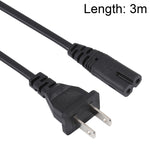 Dây nguồn AC kiểu 2 chấu chất lượng cao cho laptop Mỹ, chiều dài: 3m, phích cắm kiểu 2 chấu Mỹ, chiều dài: 3m