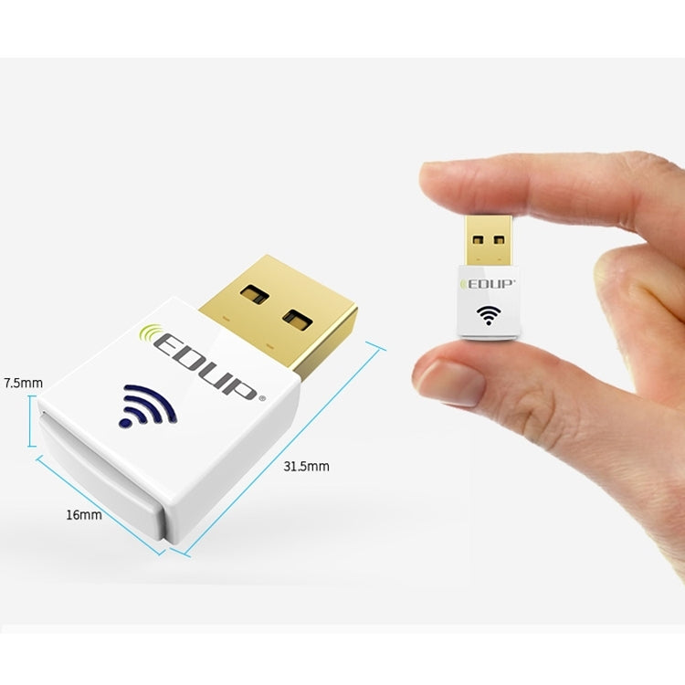 EDUP EP-AC1619 Card mạng WiFi USB không dây mini 600Mbps 2.4G / 5.8Ghz băng tần kép 150M+433M cho laptop / PC, EP-AC1619 600Mbps (Trắng), EP-AC1619 600Mbps (Đen)