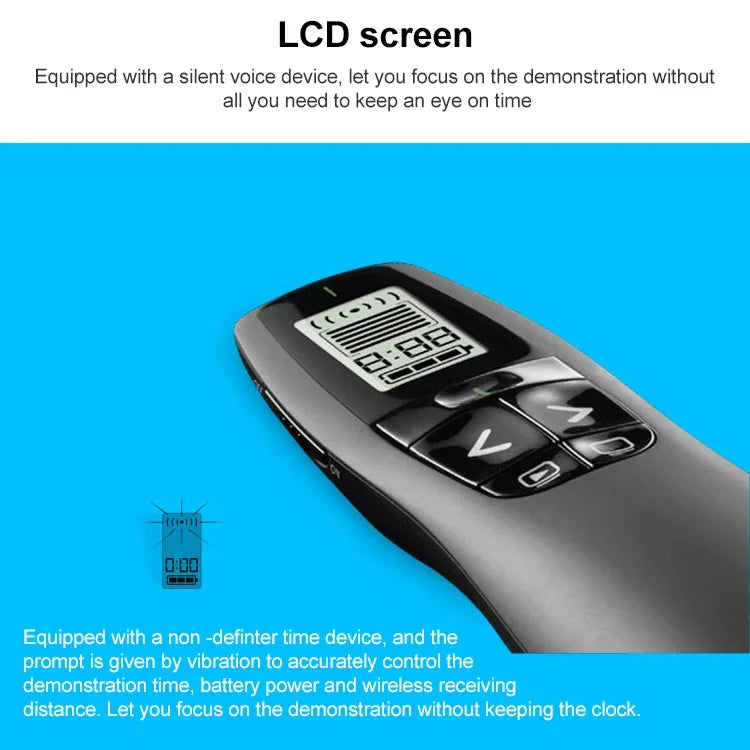 Logitech R800 Điều khiển từ xa trình chiếu PPT không dây USB 2.4Ghz Bút lật trang, R800