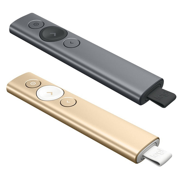 Logitech Spotlight Điều khiển từ xa trình chiếu PPT không dây USB 2.4Ghz Bút lật trang, Spotlight (Xám), Spotlight (Vàng)