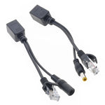 Bộ Cáp 2 trong 1 Bộ Tiêm POE RJ45 Và Bộ Tách Với Jack DC 2.1x 5.5mm Cái & Đực, 2.1x 5.5mm Cái