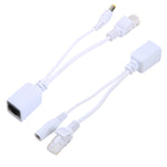Bộ Cáp 2 trong 1 Bộ Tiêm POE RJ45 Và Bộ Tách Với Jack DC 2.1x 5.5mm Cái & Đực, 2.1x 5.5mm Cái