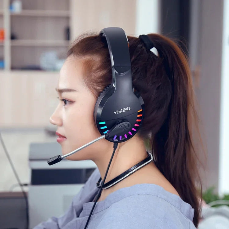 Tai nghe chơi game có dây chụp tai YINDIAO Q2, có mic, phiên bản: Dual 3.5mm + USB, Q2 Dual 3.5mm + USB (Trắng)