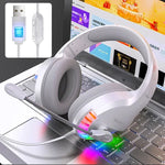 Tai nghe chơi game có dây chụp tai YINDIAO Q2, có mic, phiên bản: thẻ âm thanh USB đơn, Q2 thẻ âm thanh USB đơn (Trắng)