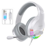 Tai nghe chơi game có dây chụp tai YINDIAO Q2, có mic, phiên bản: thẻ âm thanh USB đơn, Q2 thẻ âm thanh USB đơn (Trắng)