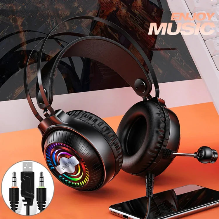 Tai nghe chơi game có dây chụp tai YINDIAO Q4, có mic, phiên bản: Dual 3.5mm + USB, Q4 (Đen), Q4 (Trắng)