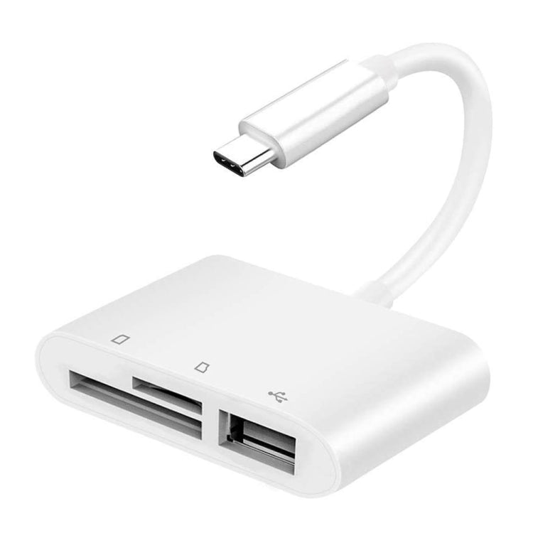 Đầu đọc camera 3 trong 1 USB-C / Type-C đực sang SD + TF + USB cái, NK103TC