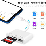 Đầu đọc camera 3 trong 1 USB-C / Type-C đực sang SD + TF + USB cái, NK103TC