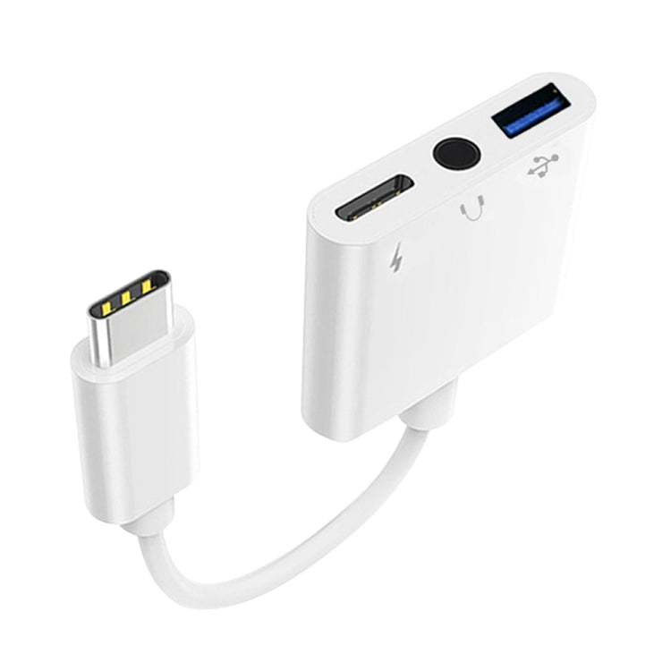 Bộ chuyển đổi OTG 3 trong 1 USB-C / Type-C đực sang Type-C + USB + 3.5mm cái