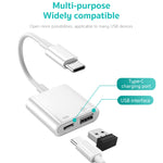 Bộ chuyển đổi camera 2 trong 1 USB-C / Type-C đực sang Type-C + USB cái, S-211