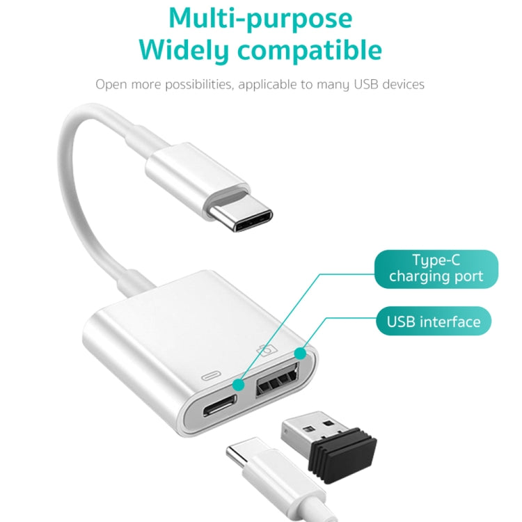 Bộ chuyển đổi camera 2 trong 1 USB-C / Type-C đực sang Type-C + USB cái, S-211
