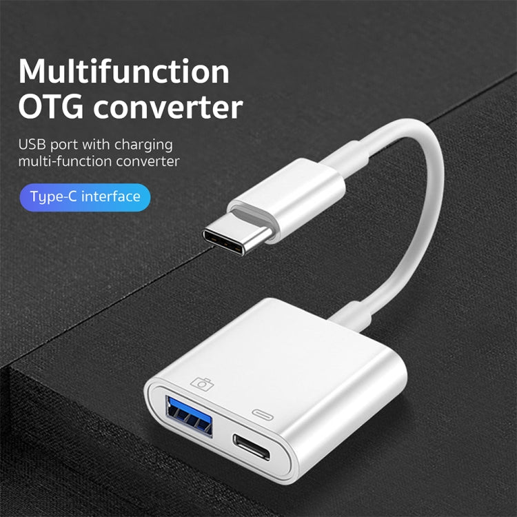 Bộ chuyển đổi camera 2 trong 1 USB-C / Type-C đực sang Type-C + USB cái, S-211