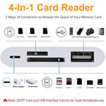 Đầu đọc camera 4 trong 1 NK108LTC USB-C đực sang SD + TF + USB + Type-C cái, NK108LTC