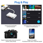 Đầu đọc camera 4 trong 1 NK108LTC USB-C đực sang SD + TF + USB + Type-C cái, NK108LTC