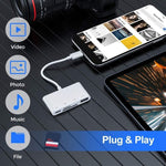 Đầu đọc camera 4 trong 1 NK108LTC USB-C đực sang SD + TF + USB + Type-C cái, NK108LTC