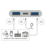 Bộ chuyển đổi camera S-202 3 trong 1 USB-C / Type-C đực sang Type-C + 2 x USB cái, S-202