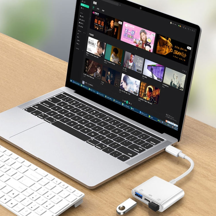 Bộ chuyển đổi camera S-202 3 trong 1 USB-C / Type-C đực sang Type-C + 2 x USB cái, S-202