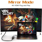 Bộ chuyển đổi USB-C / Type-C đực sang HDTV cái 4K UHD, TH001 (Xám), TH001 (Đỏ)