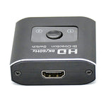 Bộ chuyển đổi video 2 trong 1 ST0003 8K HDMI Switcher hai chiều, 8K 60Hz Màu đen