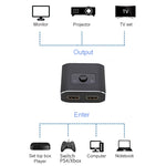 Bộ chuyển đổi video 2 trong 1 ST0003 8K HDMI Switcher hai chiều, 8K 60Hz Màu đen