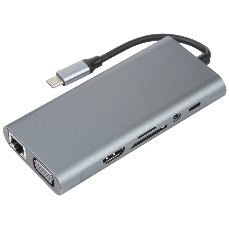 Trạm kết nối USB-C / Type-C 11 trong 1 HUB Adapter (Cổng mạng 1000M), Cổng mạng 1000M
