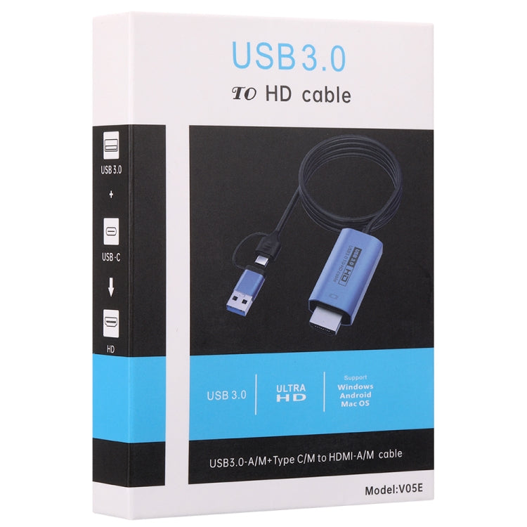 Cáp chuyển đổi USB 3.0 + USB-C / Type-C sang HDMI V05E, V05E