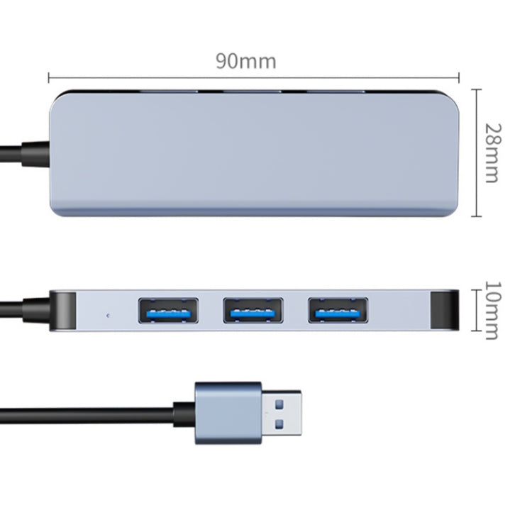 Bộ chuyển đổi HUB USB 4 trong 1 sang USB3.0x4, chiều dài cáp: 1,2m, BYL-2013U3 12cm