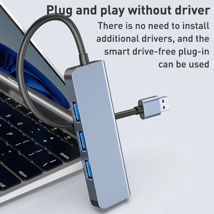 Bộ chuyển đổi HUB USB 4 trong 1 sang USB3.0x4, chiều dài cáp: 1,2m, BYL-2013U3 12cm
