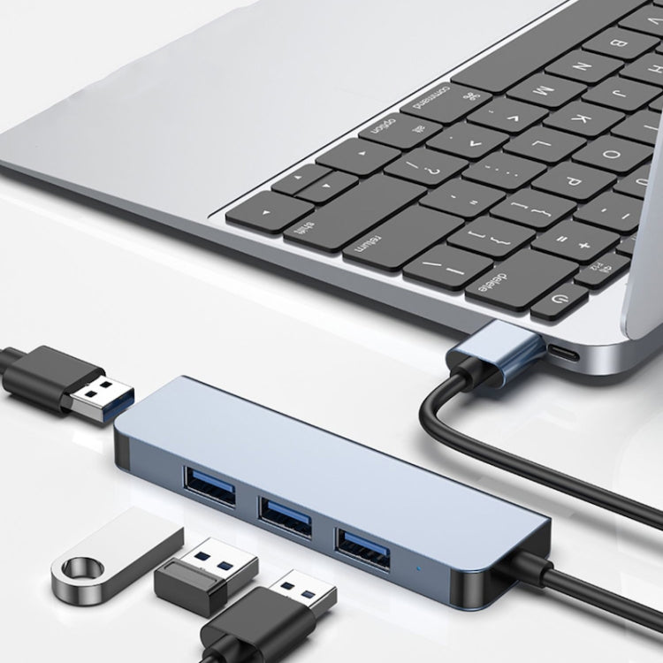 Bộ chuyển đổi HUB USB 4 trong 1 sang USB3.0x4, chiều dài cáp: 1,2m, BYL-2013U3 12cm