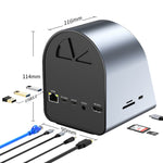 Bộ chuyển đổi HUB USB-C / Type-C 10 trong 1 BYL-2211, hỗ trợ sạc điện thoại, BYL-2211