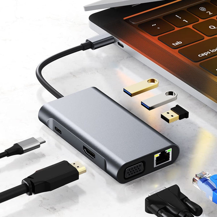 Bộ chuyển đổi HUB USB-C / Type-C 7 trong 1 sang USB BYL-2111U3, BYL-2111U3