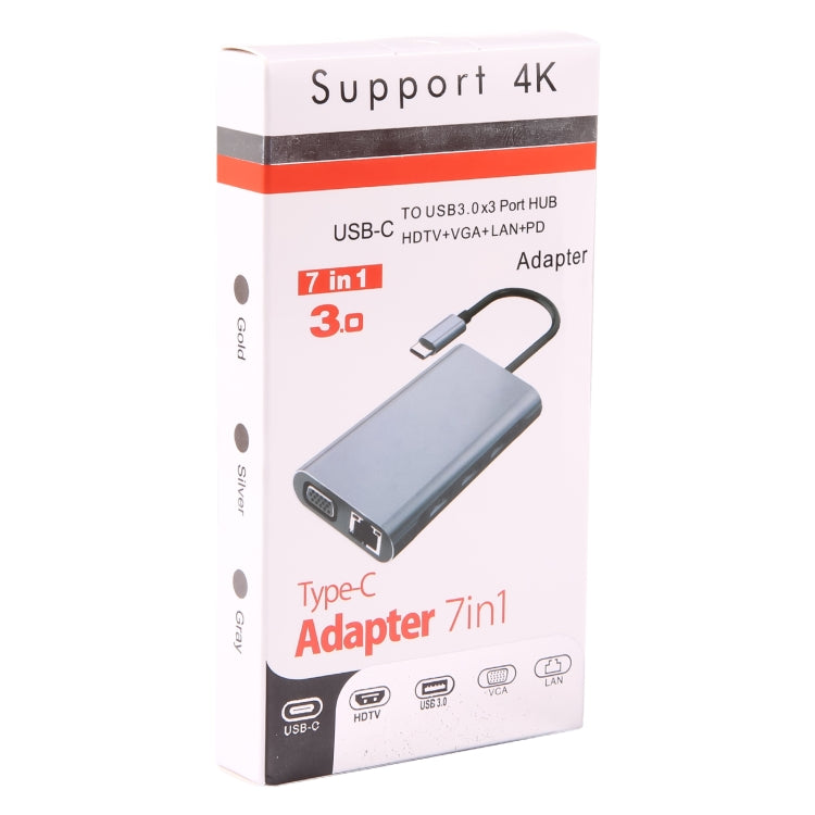 Bộ chuyển đổi HUB USB-C / Type-C 7 trong 1 sang USB BYL-2111U3, BYL-2111U3