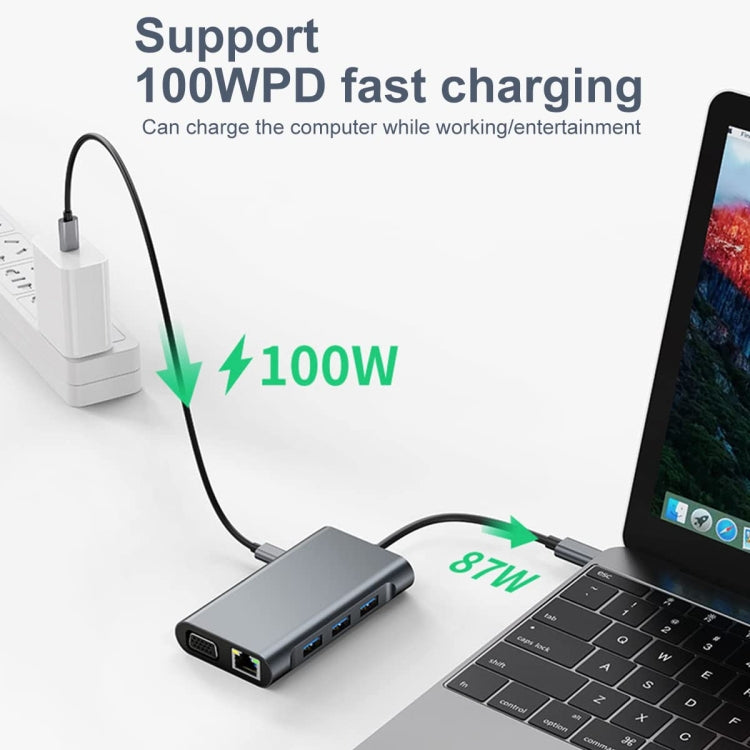 Bộ chuyển đổi HUB USB-C / Type-C 7 trong 1 sang USB BYL-2111, BYL-2111
