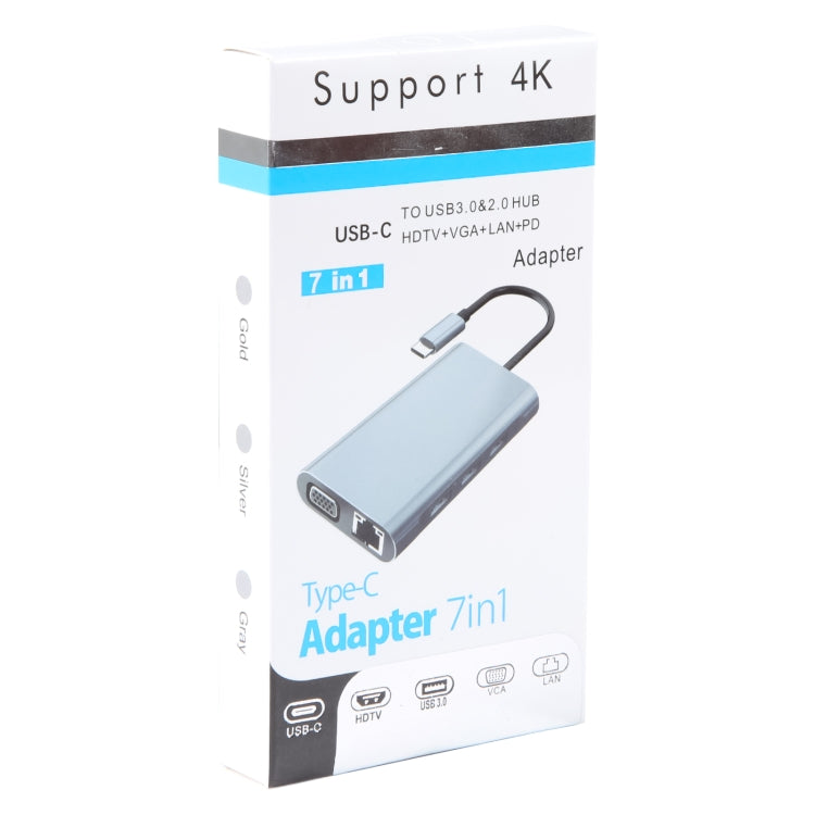 Bộ chuyển đổi HUB USB-C / Type-C 7 trong 1 sang USB BYL-2111, BYL-2111