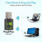 Bộ chuyển đổi mạng USB Bluetooth WiFi 2 trong 1 600M, bộ thu tín hiệu WiFi, 605