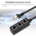 Bộ chia cổng mạng LAN Ethernet RJ45 1 ra 3, 3 cổng RJ45