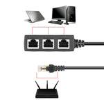 Bộ chia cổng mạng LAN Ethernet RJ45 1 ra 3, 3 cổng RJ45