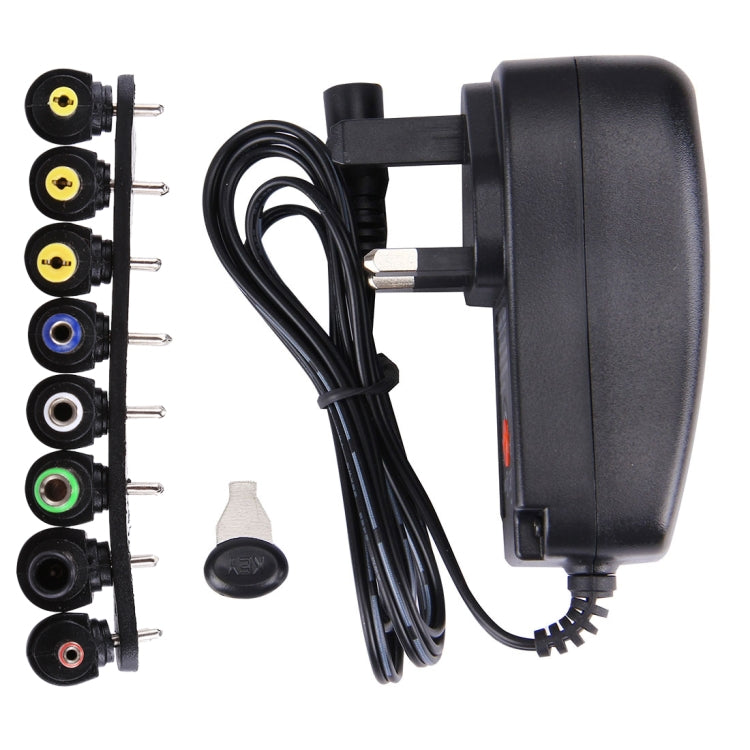Bộ chuyển đổi nguồn cắm tường 30W chuẩn UK với cổng USB 5V 2.1A, đầu tip: 8 cái, chiều dài cáp: khoảng 1.2m, chuẩn cắm UK