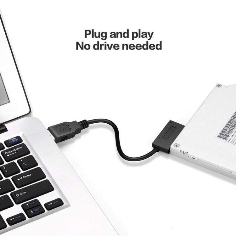 Bộ chuyển đổi cáp SATA mỏng USB 3.0 sang 7+6 chân chuyên nghiệp có đèn báo, USB 3.0