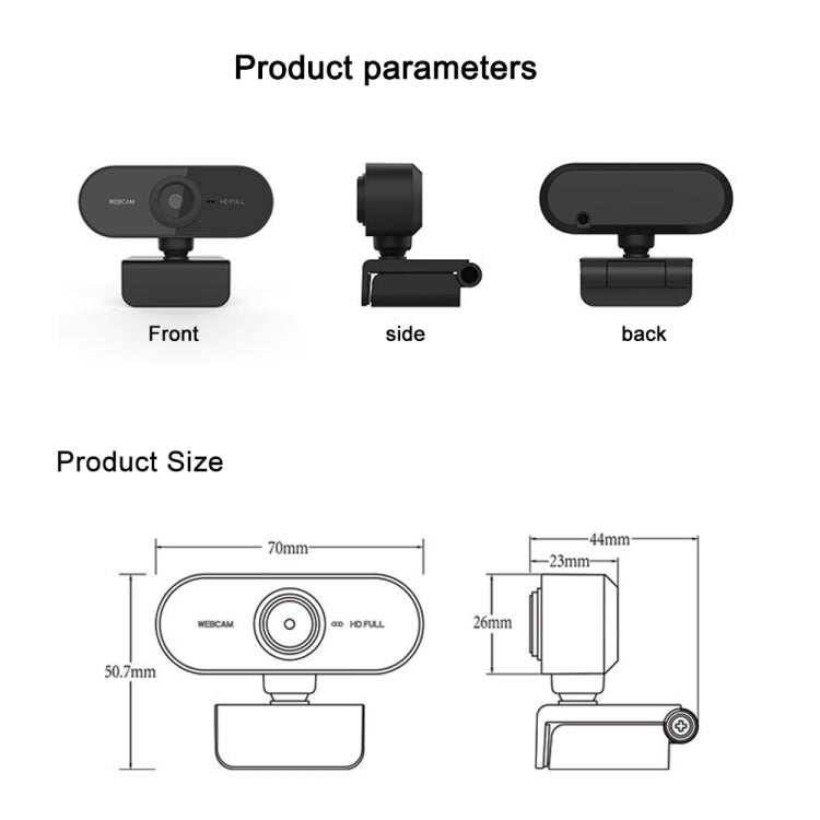 Camera HD-U01 1080P USB Webcam có micro