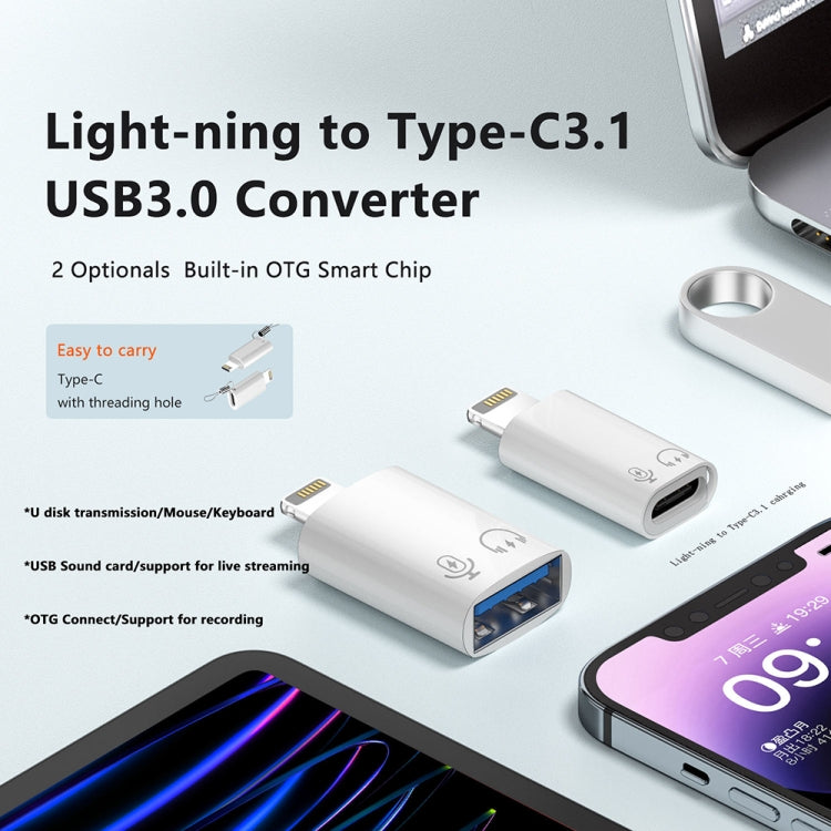 Adapter OTG 8 Pin sang USB-C / Type-C, 8 Pin sang USB-C / Type-C