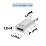 Đầu chuyển đổi 8 Pin cái sang USB-C / Type-C đực Gen3, Hỗ trợ Sạc Nhanh PD, Gen3